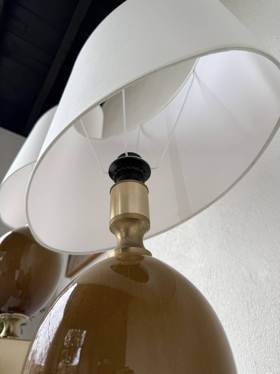 Pair of Philippe Barbier table lamps from the 70s