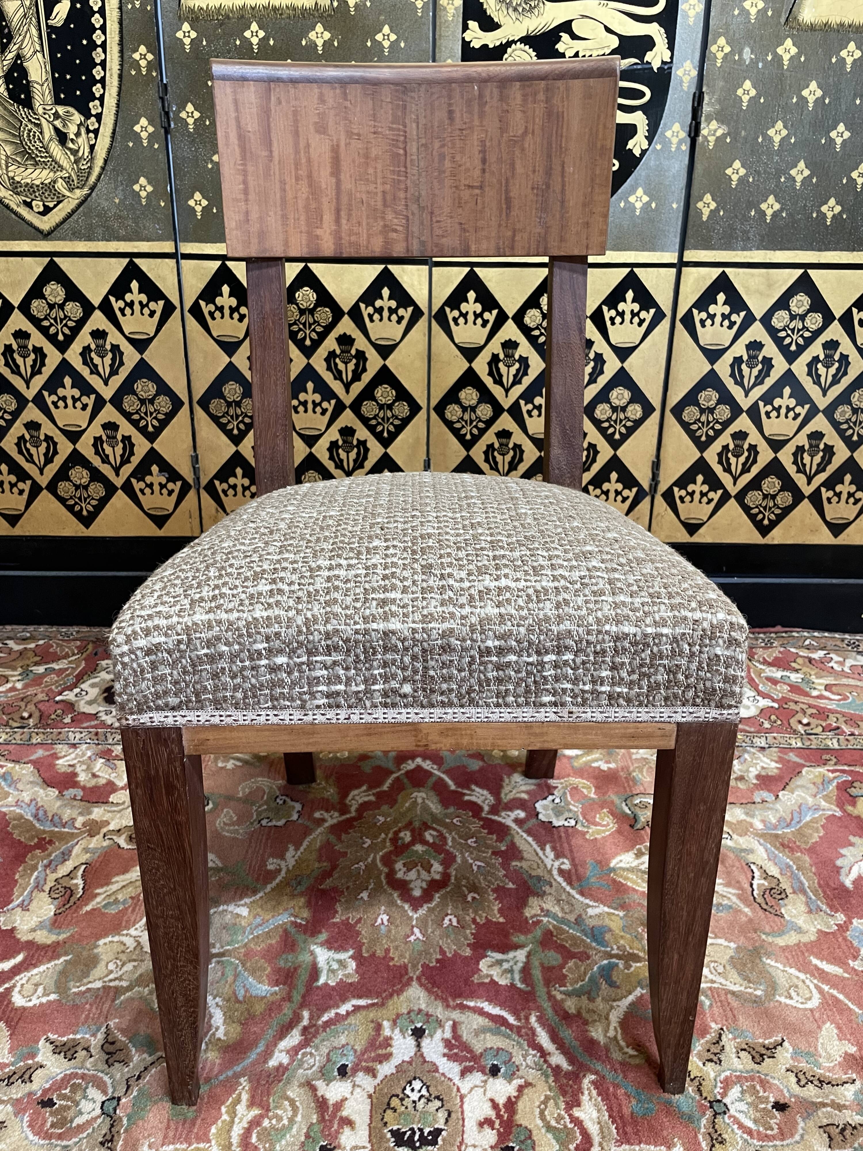 Set of 6 Art Deco chairs - 1950 in mahogany