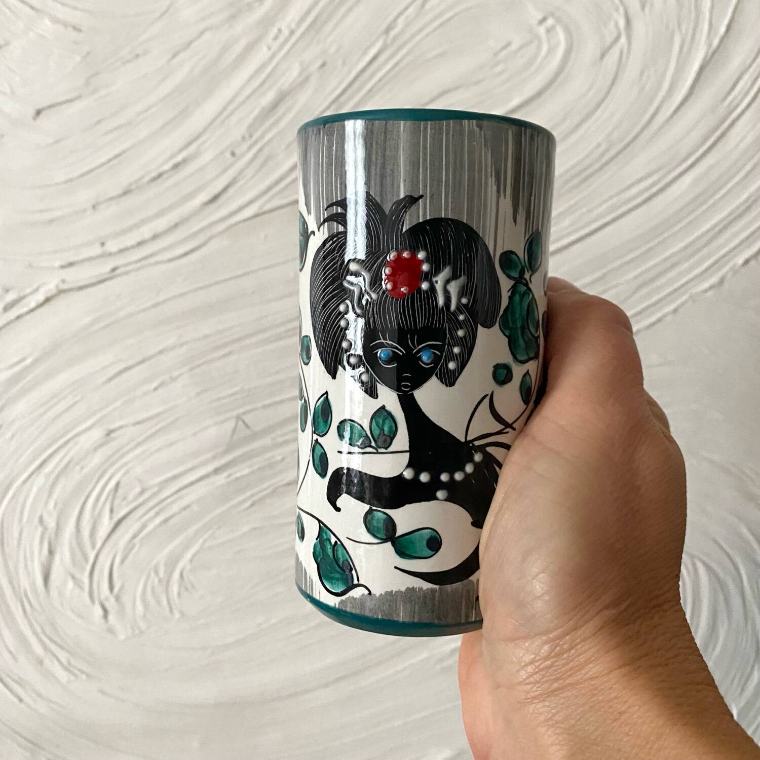 Italian Albisola vase, 12 cm, 1960s