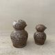 Stoneware owl salt and pepper shakers by Jeanne and Norbert Pierlot