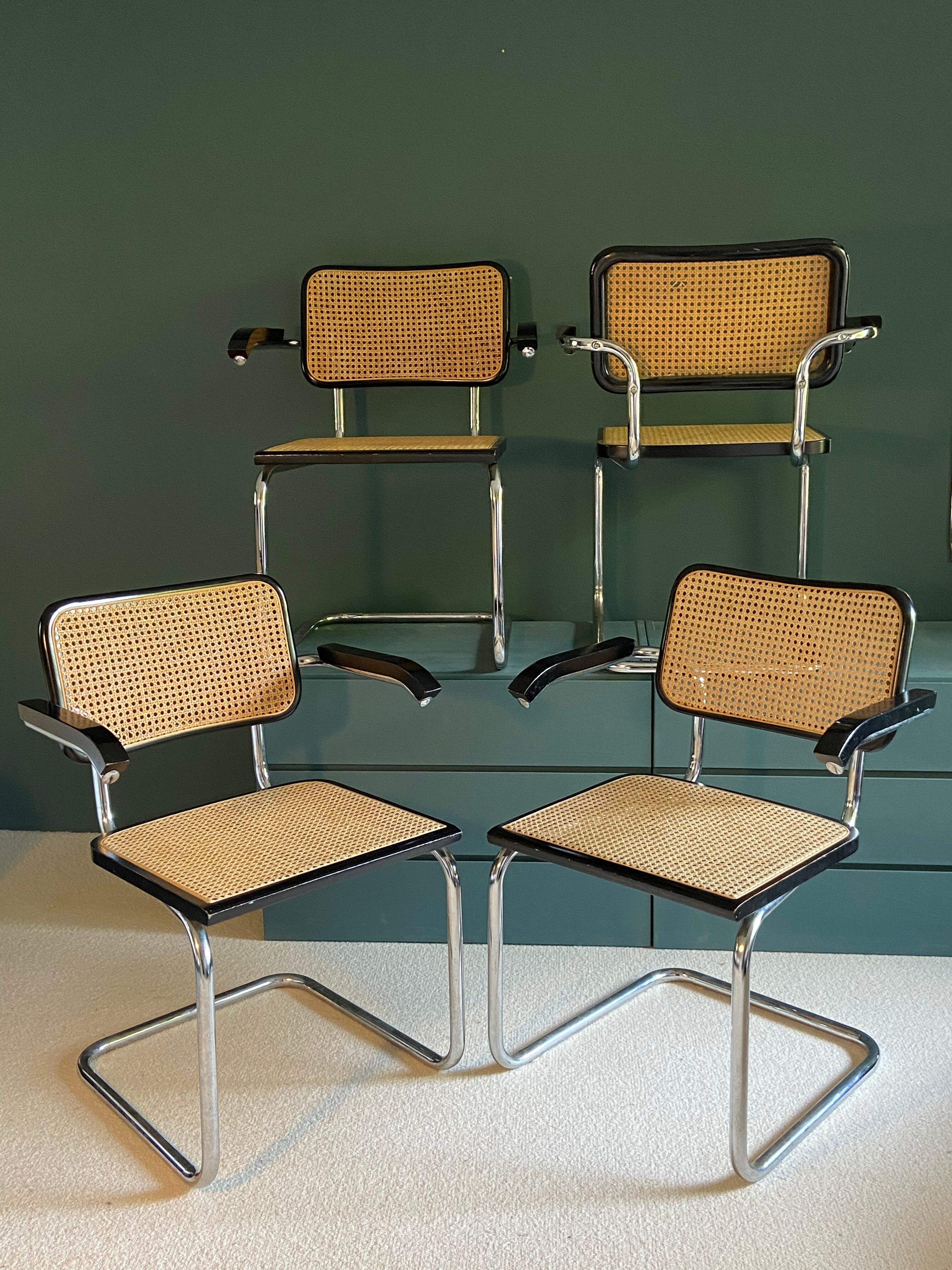Lot de fauteuils B64, Cesca, Marcel Breuer, édition Thonet