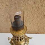 Oil lamp in porcelain and bronze XIX th