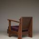 Petite chaise longue Art Déco néerlandaise en chêne, années 1920