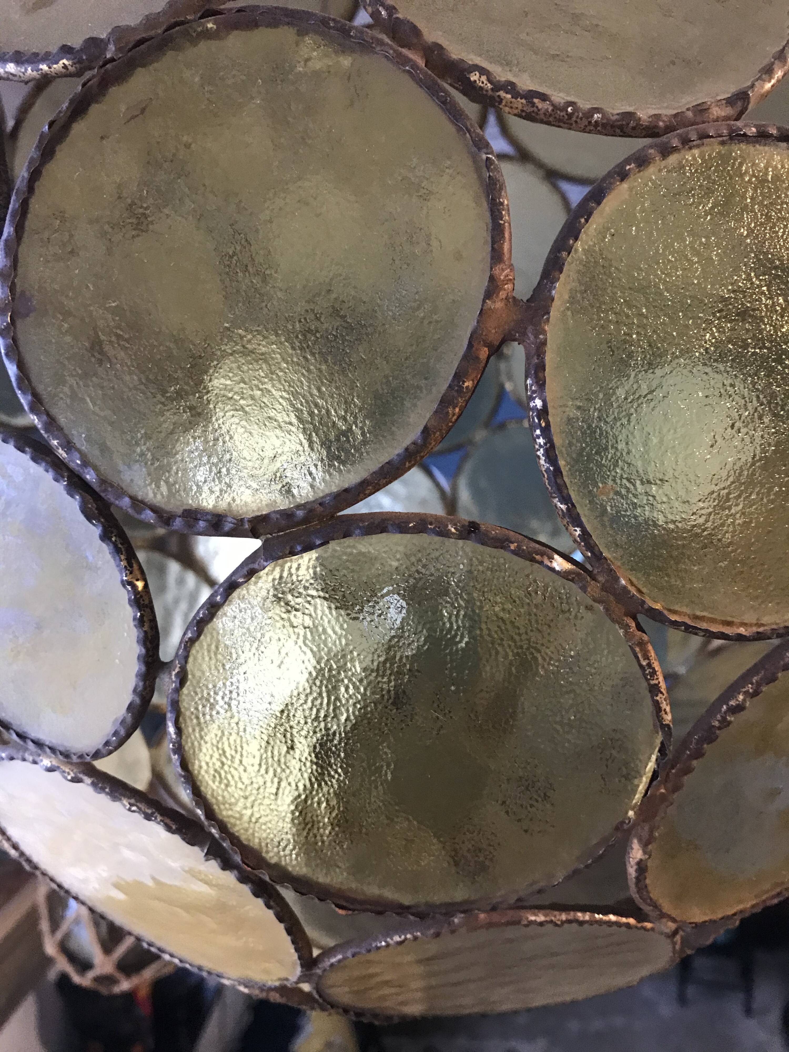 Vintage glass ball pendant light