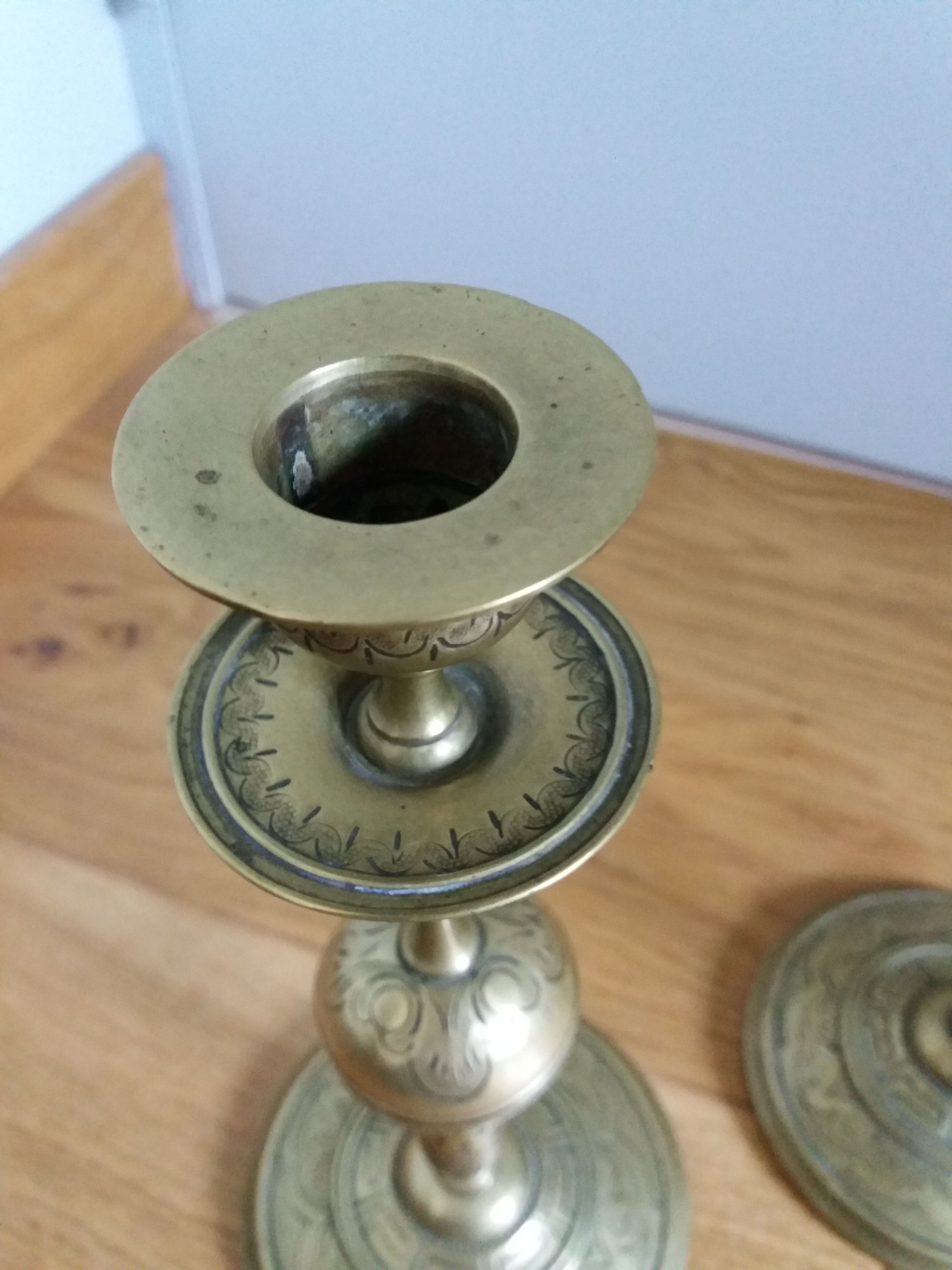 Brass candlesticks