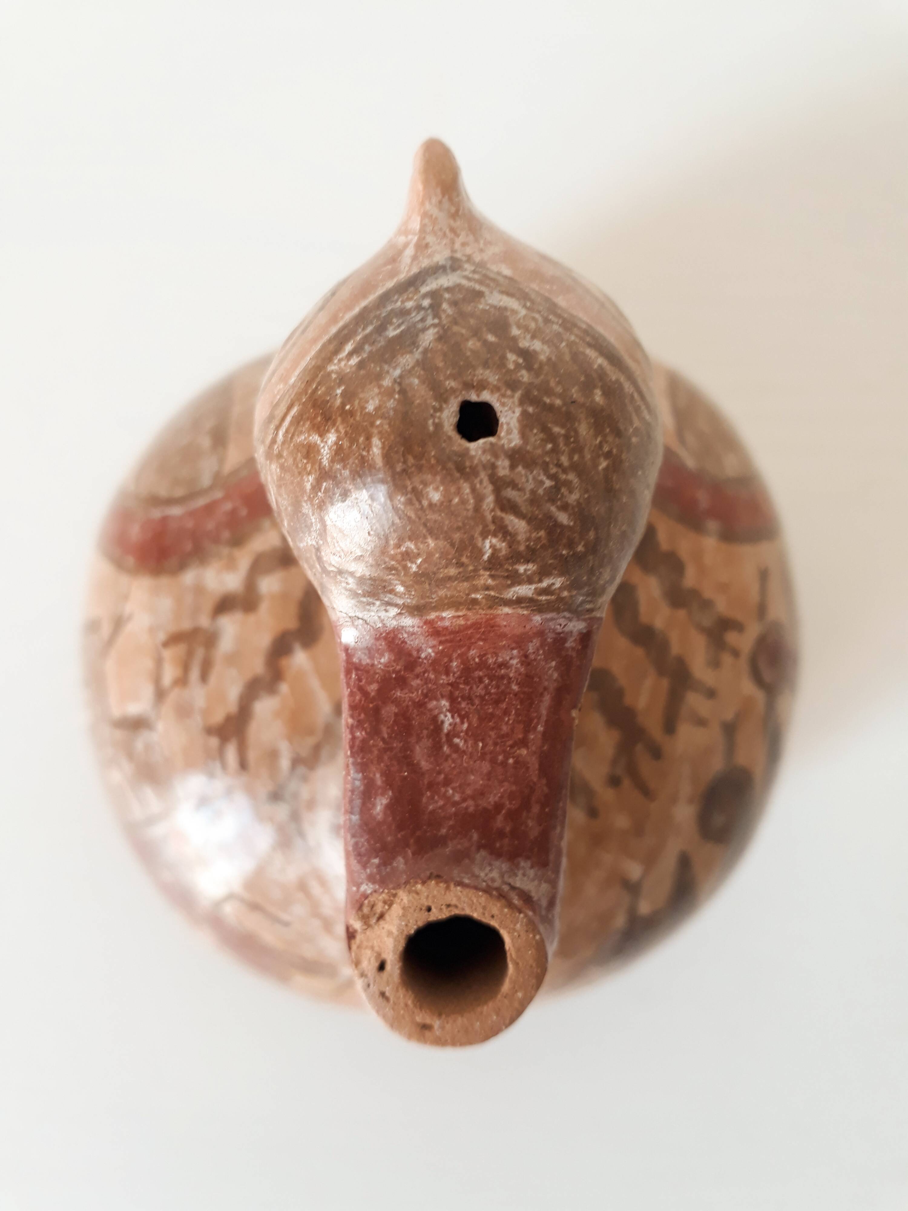 Peruvian stirrup vase with terracotta spout