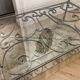 Wrought iron coffee table - Old Parisian balcony railing