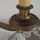 2 Light French Vintage Brass Boulotte Table Lamp With Cream Pleated Shade 5