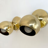 Pair Vintage Spot Wall Lamp, 60s. Brass Globe