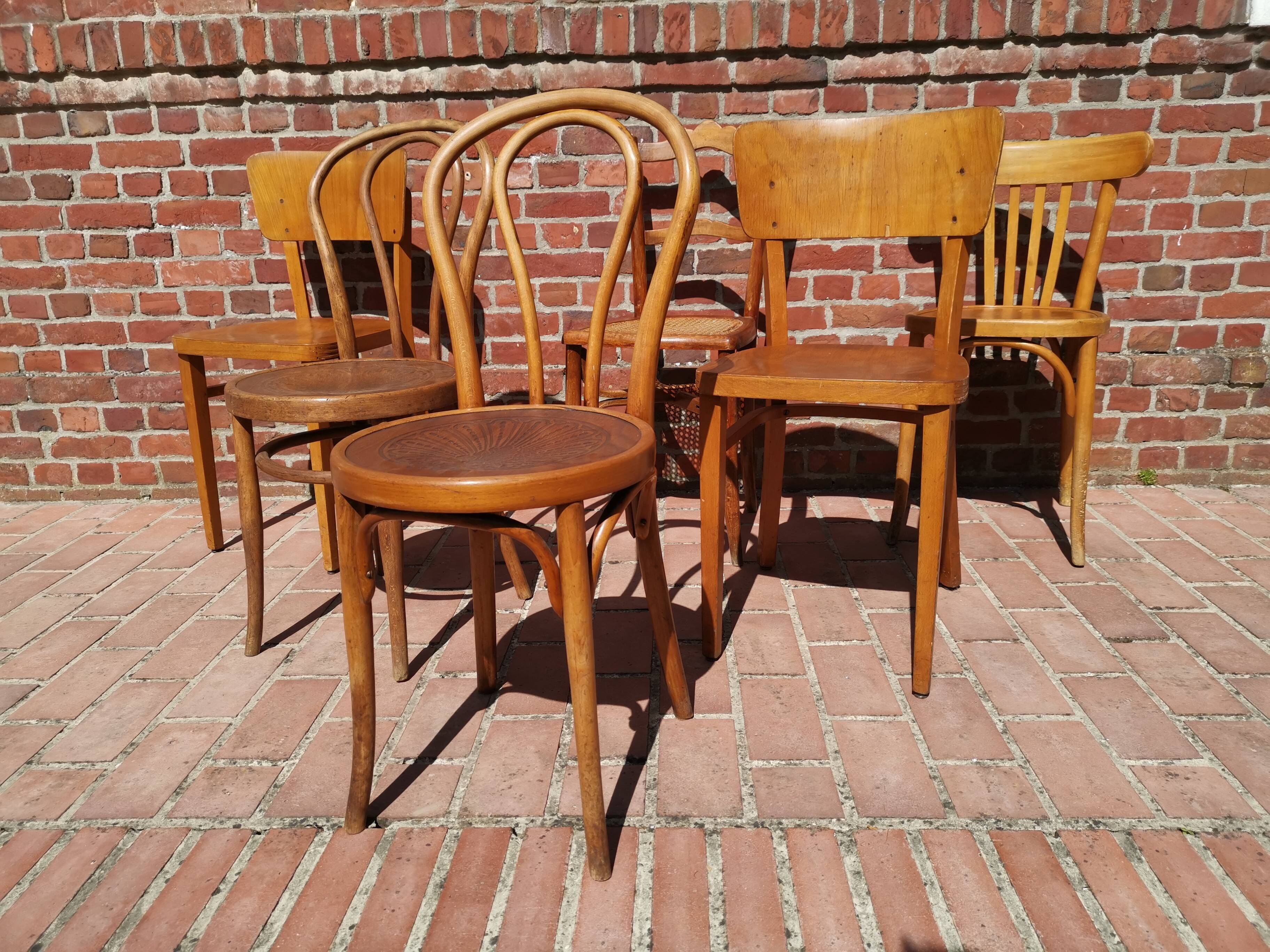 Lot of 6 chairs Jacob - Josef Kohn, Thonet, Mahieu