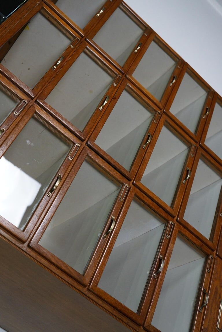 Vintage oak haberdashery shop furniture, Netherlands, 1930s