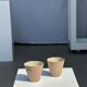 Set of 2 cups / mug Indonesian ceramic (matte brown)