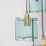 Lampadario vintage anni 60 in vetro design studio zeroquattro