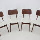 1960s Ib Kofod-Larsen Set Of 4 teak Dining Chairs Model 74 Denmark