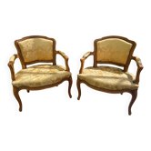 Paire de fauteuils cabriolet enfant Style Louis XV