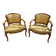 Pair of children's cabriolet armchairs in Louis XV style