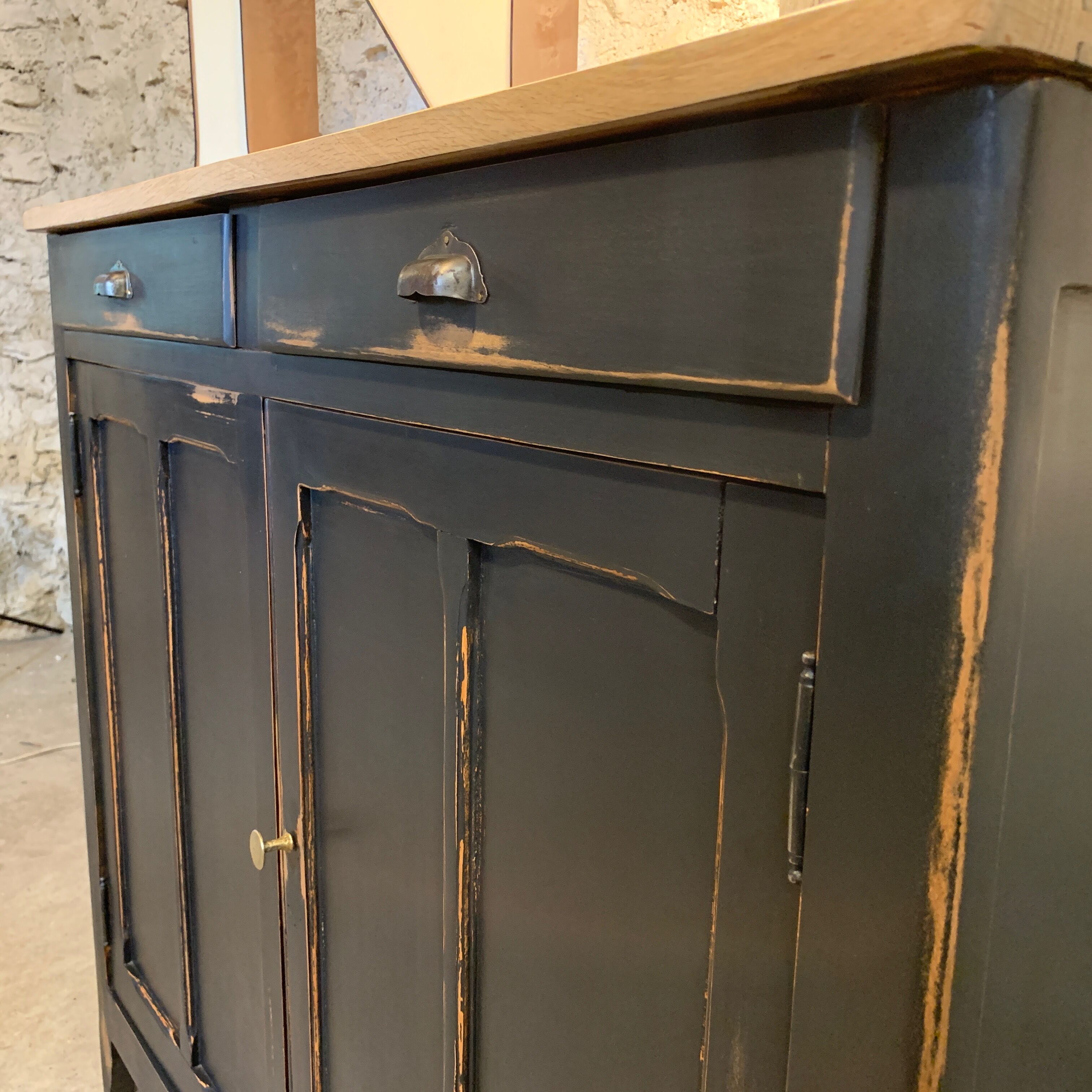Parisian Buffet Oak patinated black