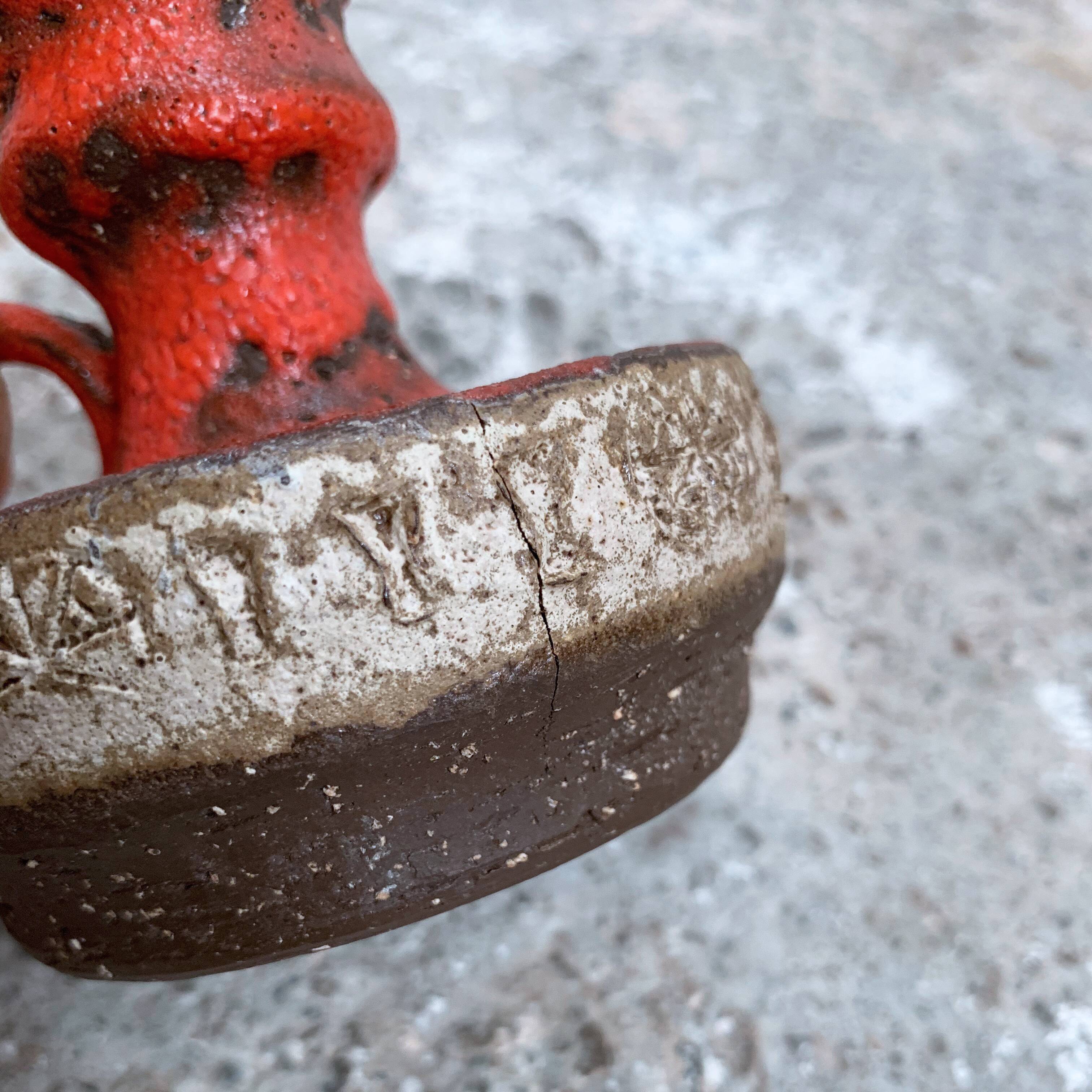 Fat Lava enamelled ceramic candlestick