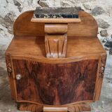 French Art Deco bedside table with a marble top, circa 1930.