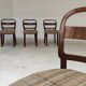Set of 4 Fischel art deco chairs, fabric and walnut, year 30