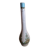 Cracked ceramic soliflore vase and Longwy enamels - Art Deco - 1930s