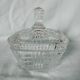 Cut glass sugar bowl