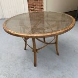Cane dining table