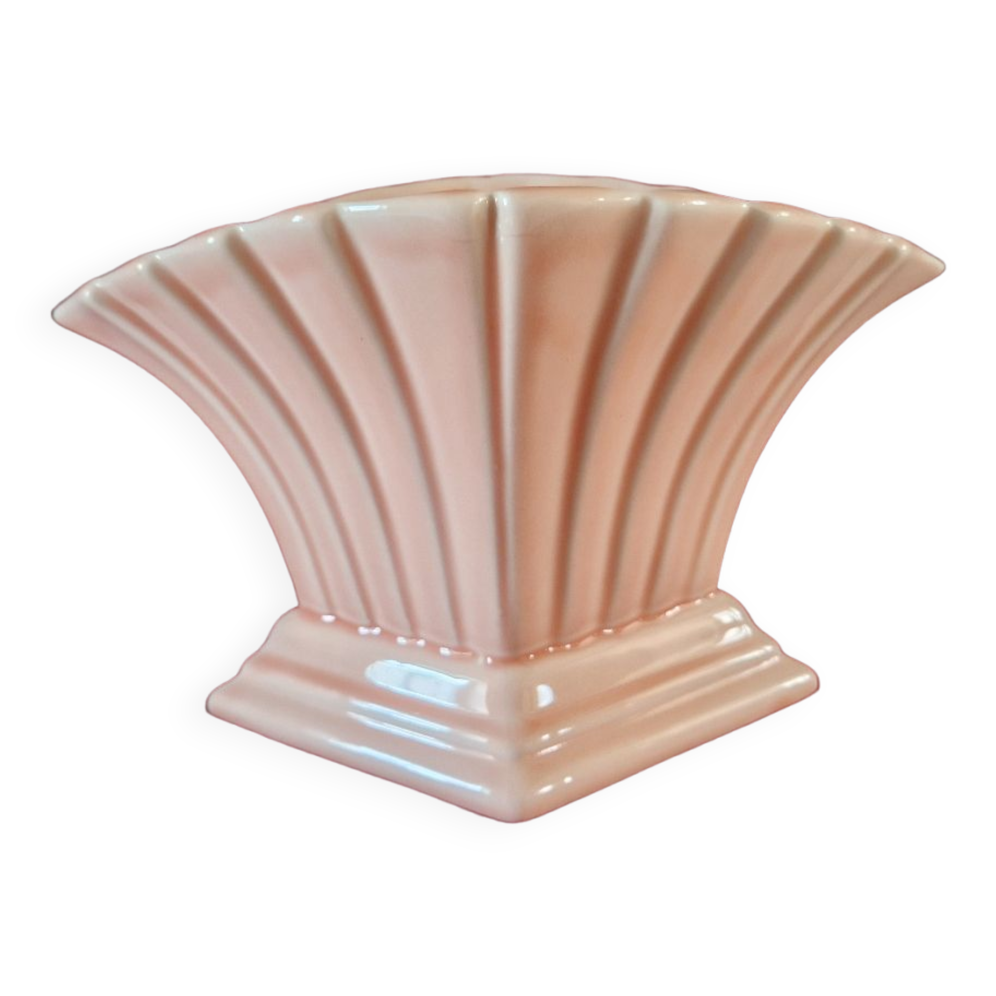Pink art deco vase
