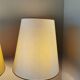 Pair of vintage twisted wood lamps
