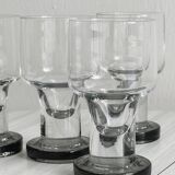 4 verres à eau design en verre épais