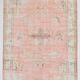 6x9 Turkish Soft Pink Bordered Vintage Rug, 191x282Cm