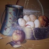 Large still life painting, signed Violette De Mazia