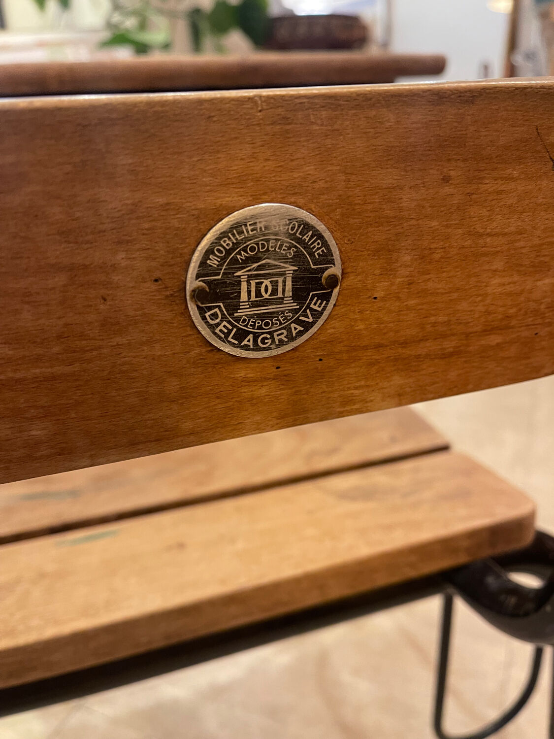 Vintage school desk – DeLagrave Paris, 1950