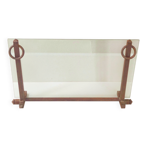 Pare-feu cheminee vintage - metal