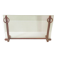 Vintage modernist fireplace screen 1970 in metal & safety glass 70s 1970s