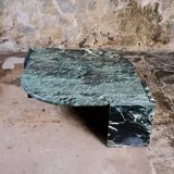 Table basse "oeil" en marbre vert émeraude, Roche Bobois, France, 1970