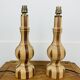 Pair of vintage turned wood lamps