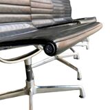 Eames Vitra chaise d'appoint en cuir alu lot de quatre