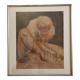 Original nude study signed "De Bus" - Framed drawing under glass - 50 x 55 cm, 1950s-60s