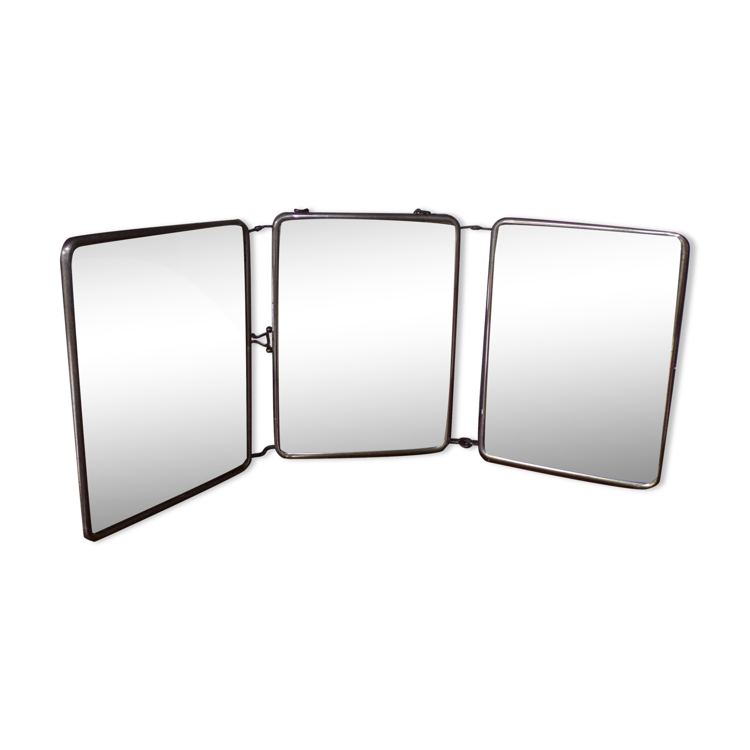 Old tryptic barber mirror