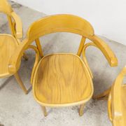 Set of 4 bistro armchairs with armrests from the 1960s.