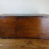 Old solid wood transport chest from the early 19th century
