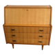 Secretary in Sycamore with Bronze Handles, French Work