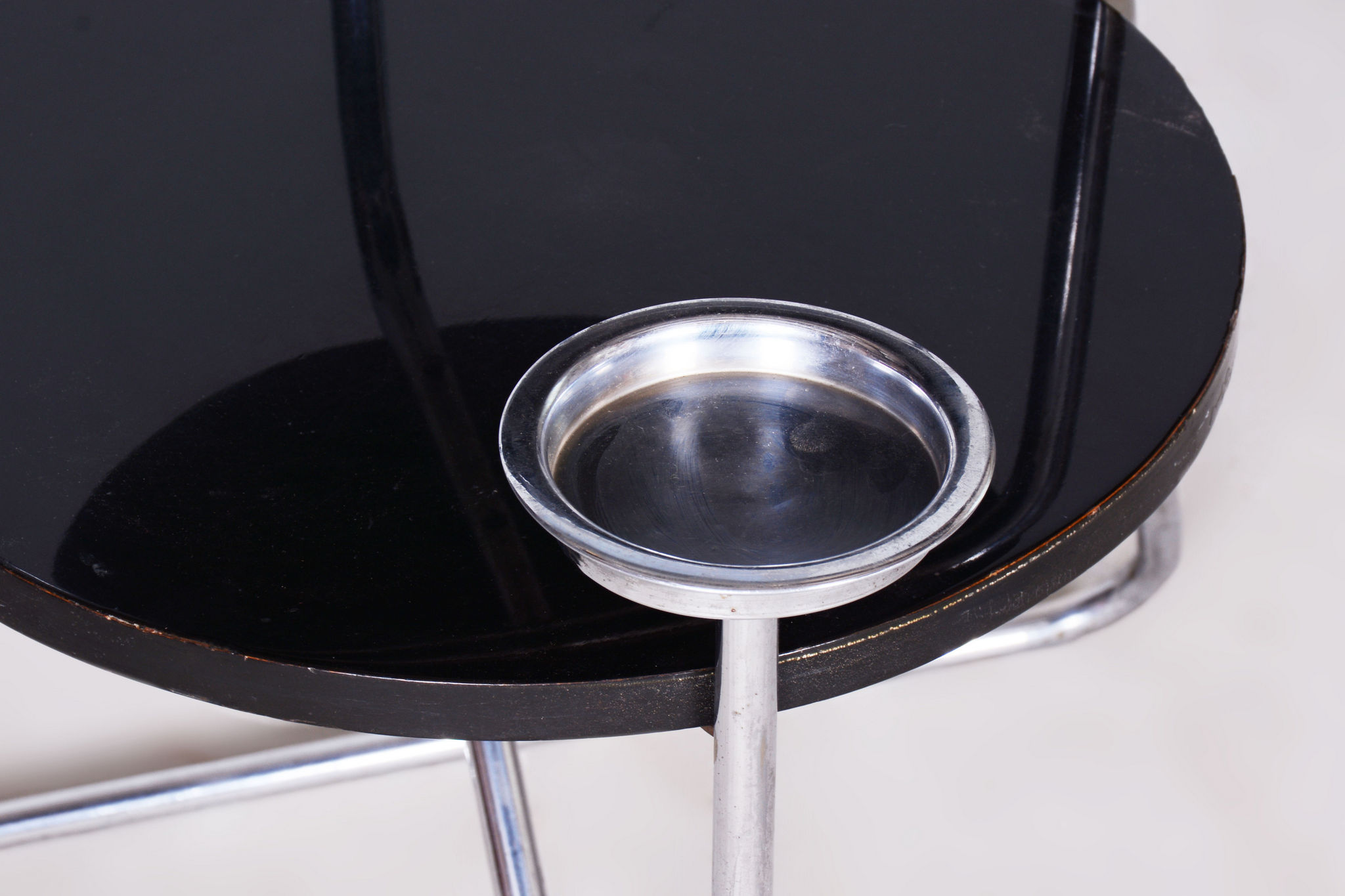 Restored Bauhaus Small Table, Chrome, Revived Polish, Czechia, 1930s