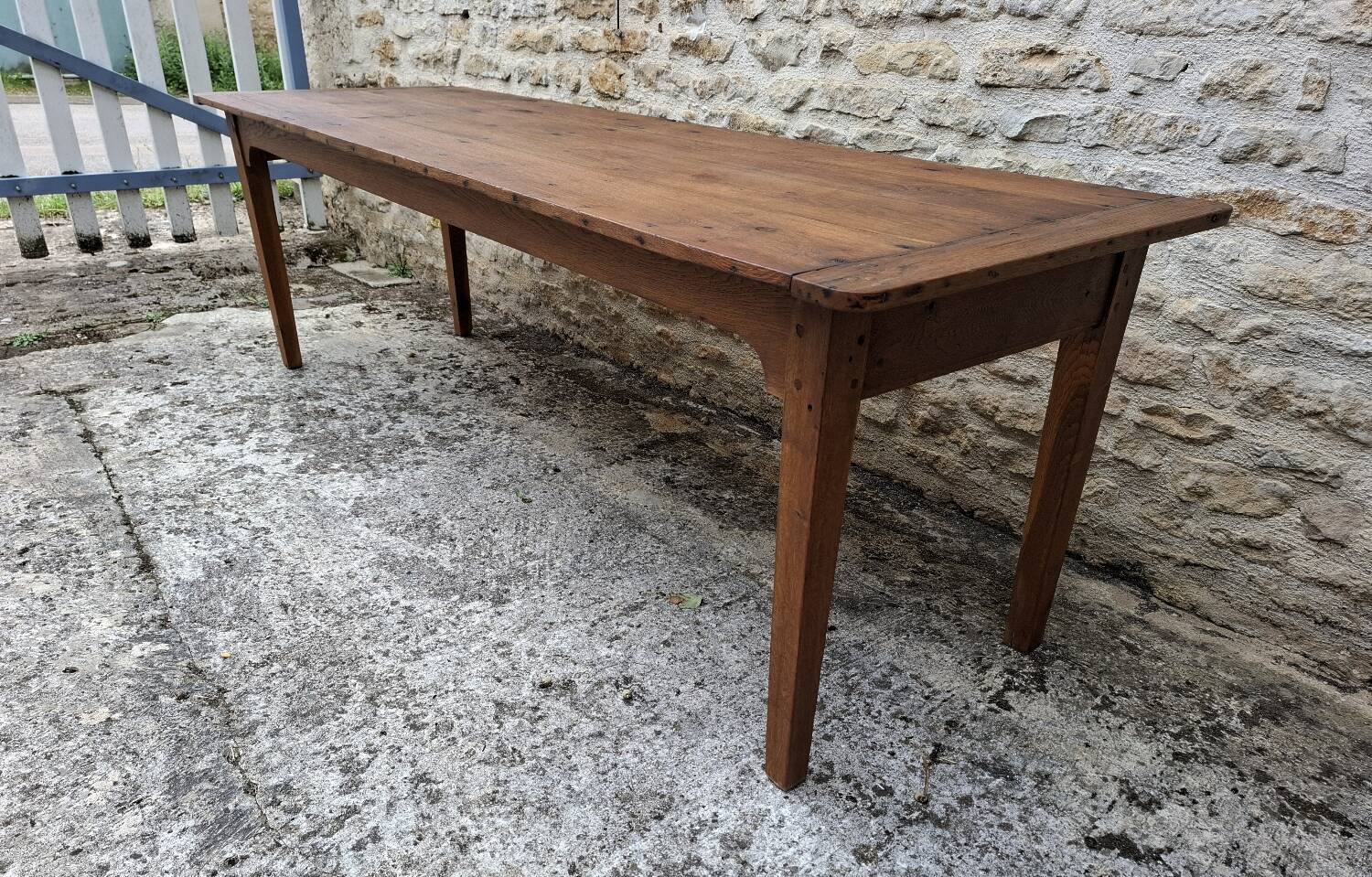 Table de ferme en chêne massif