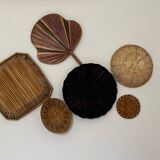 Wall composition baskets trays and fan