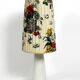Large elegant 1960s KPM table lamp in porcelain and pleated silk lampshade