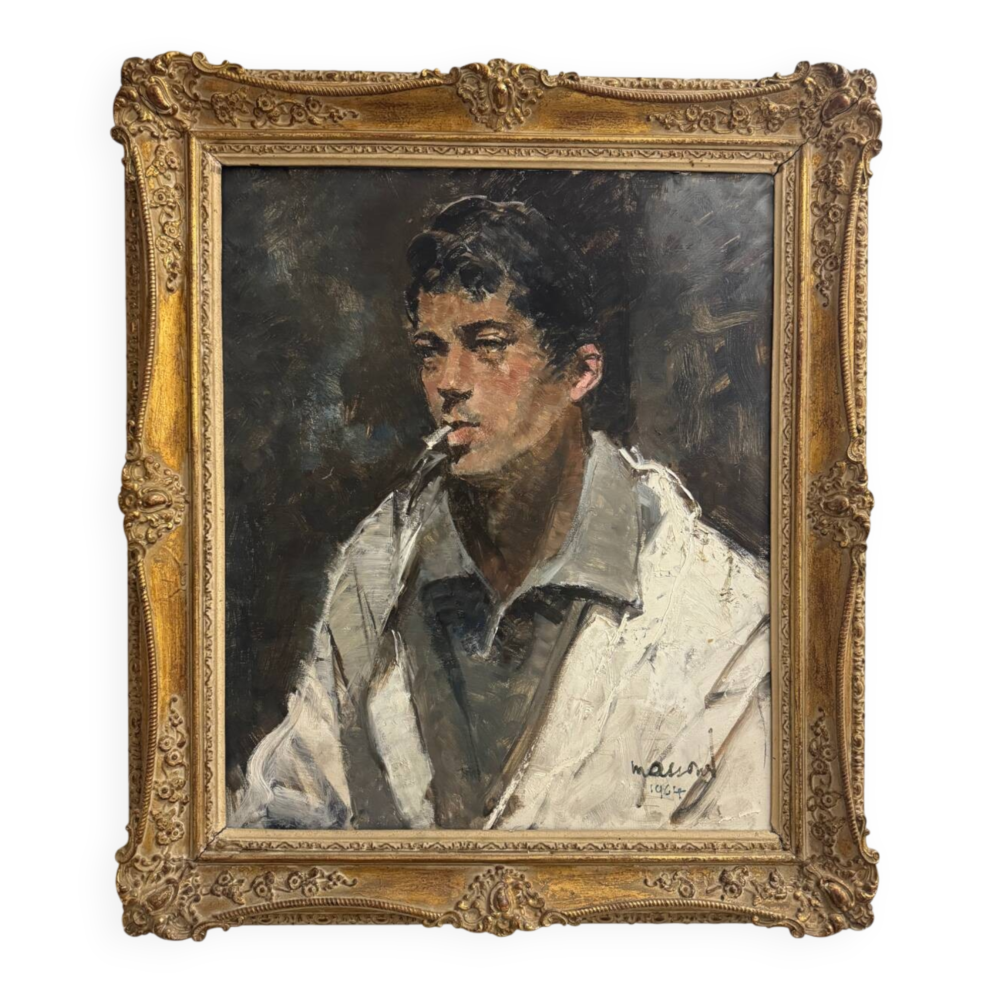 Portrait painting of Armand Massonet 1964