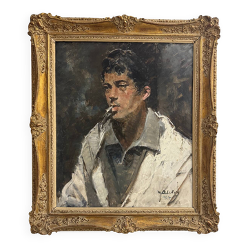 Portrait painting of Armand Massonet 1964