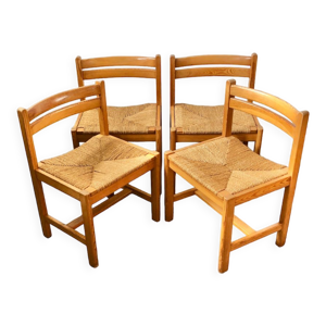 Set de 4 chaises Asserbo - borge mogensen
